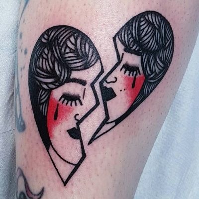 Traditional Heart Lag Tattoos